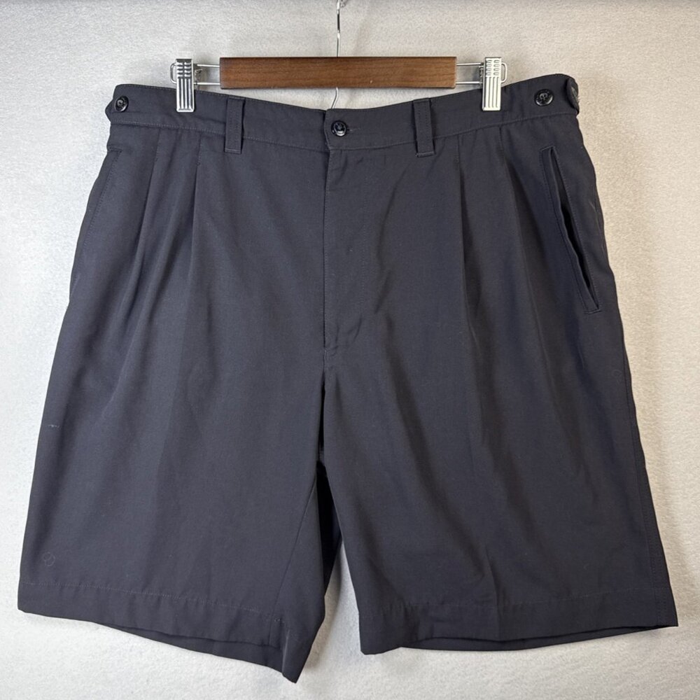 Hugo Boss Vardon Chino Shorts Men’s 38R Black Casual Golf Performance‎ 100% Poly